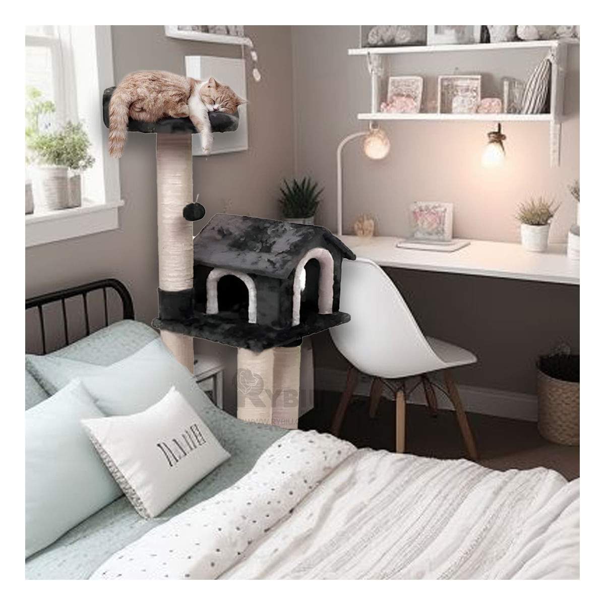 Gym Antiestres para Felinos de Color Plomo Y+Agendita