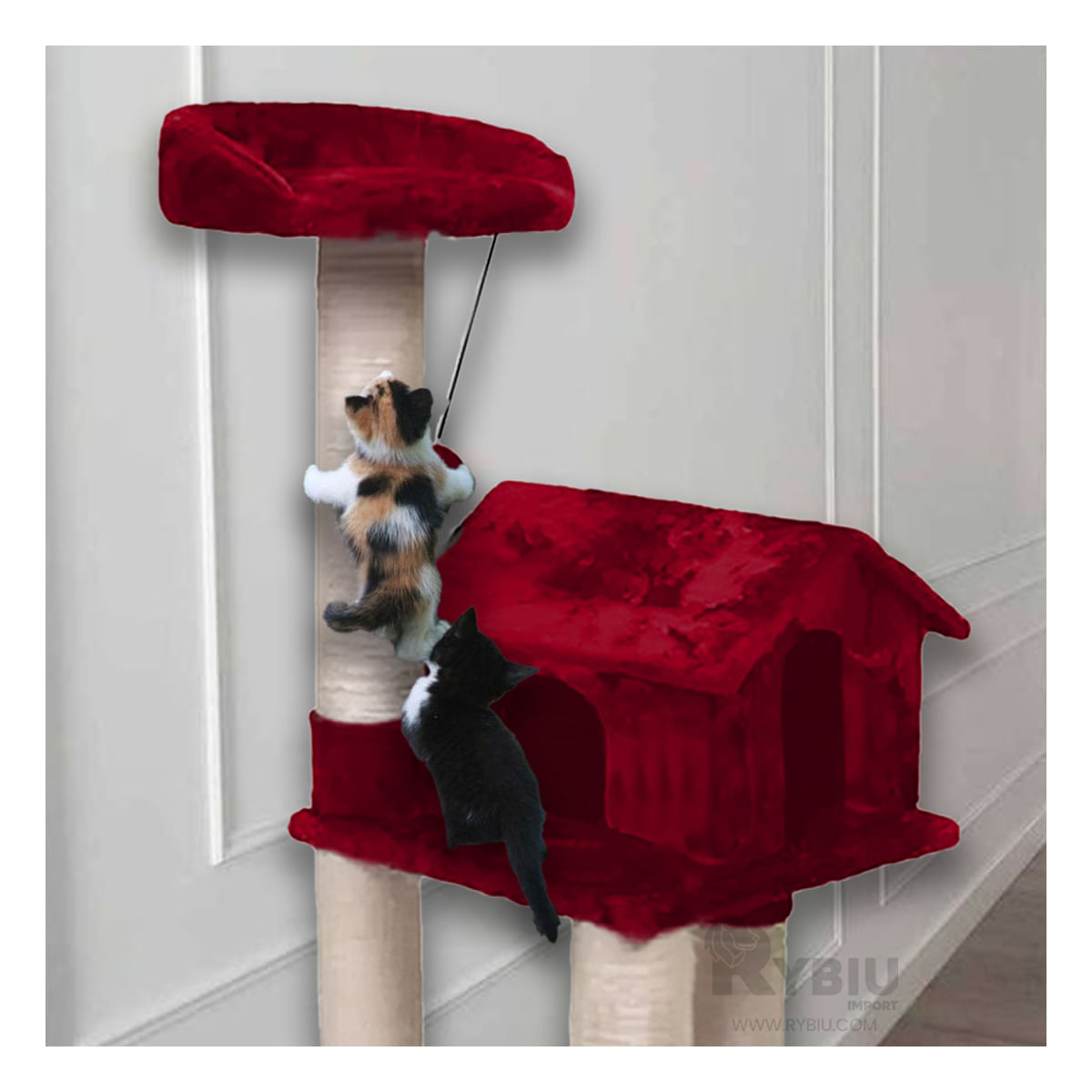 Gym con Tubos de Carton Grueso de Color Rojo Y+Agendita