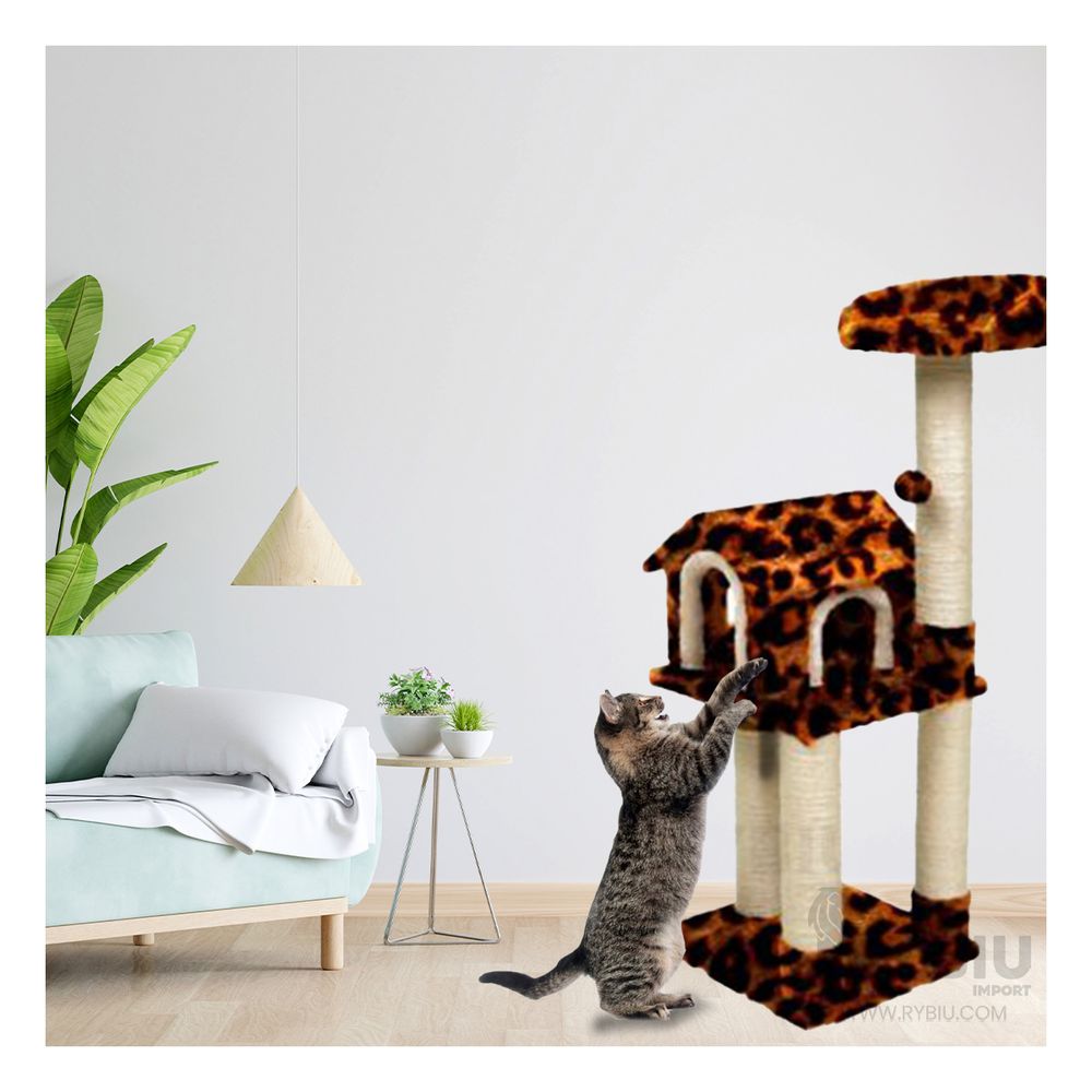 Centro Manejable para Minino Modelo Animal Print Y+Stickers Centro Manejable para Minino Modelo Animal Print Y+Stickers