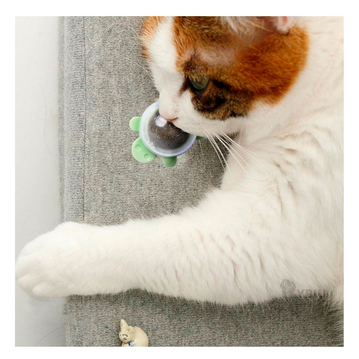 Bola Limpia Dientes para Gatos Mantiene Boca Limpia Verde