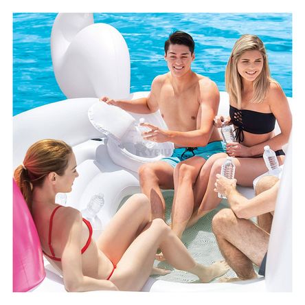 Bote Inflable y Adaptable para Piscina Blanco Y+Stickers Bote Inflable y Adaptable para Piscina Blanco Y+Stickers