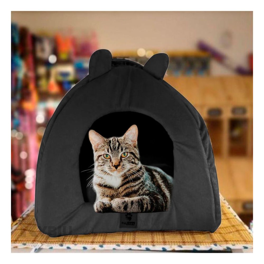 Cama Cerrada Suave en Tono Negro Y+Stickers Cama Cerrada Suave en Tono Negro Y+Stickers