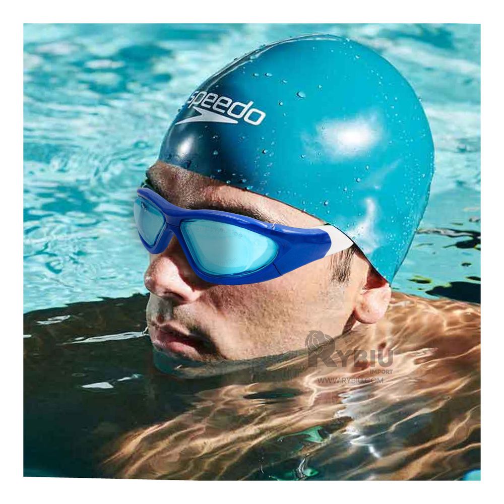 Lentes de Natacion Estuche con Correas de Silicona Celeste Lentes de Natacion Estuche con Correas de Silicona Celeste
