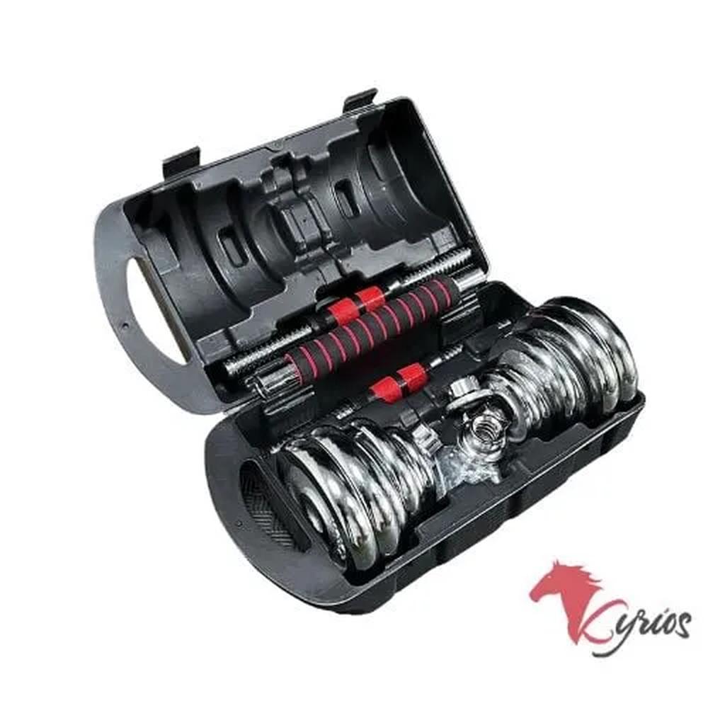 Set De Mancuernas De 20 Kg Cromadas Premiun CROMO Set De Mancuernas De 20 Kg Cromadas Premiun CROMO