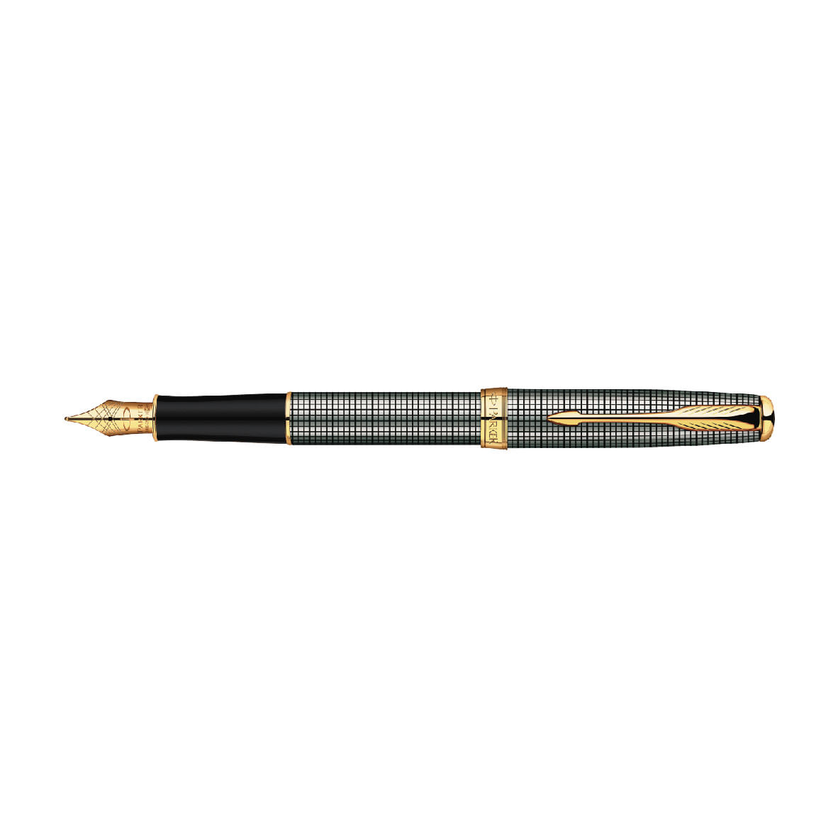 Pluma Fuente Parker Sonnet Cisele Sterling Silver