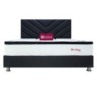 DORMITORIO KAMAS KING DER PRINZ + CABECERA AÉREA V - CUERO NEGRO