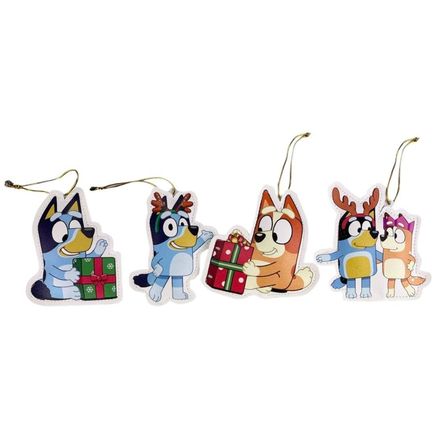 Set de adorno arbol navidad Bluey X4 unds 12cm Modelo 2 Set de adorno arbol navidad Bluey X4 unds 12cm Modelo 2