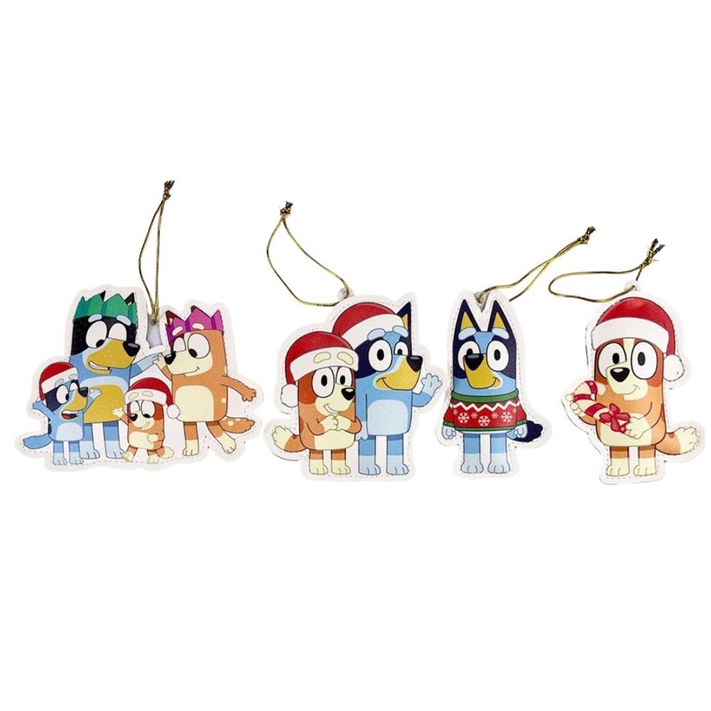 Set de adorno arbol navidad Bluey X4 unds 12cm Modelo 1