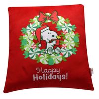 Cojin Almohada navideño decorativo Snoopy 40x40cm Rojo