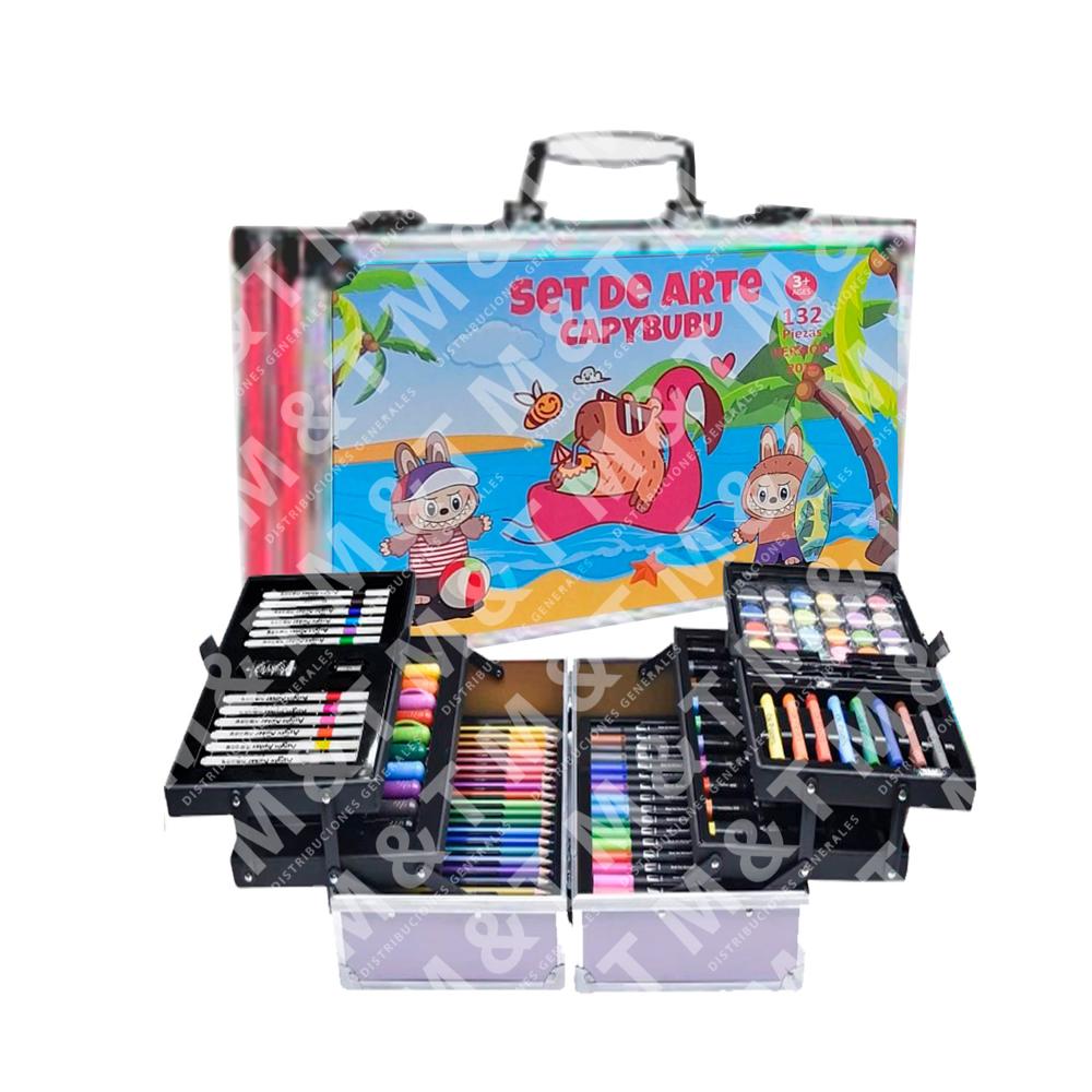 Set de Arte Capibara y Labubu de Aluminio 6 Niveles