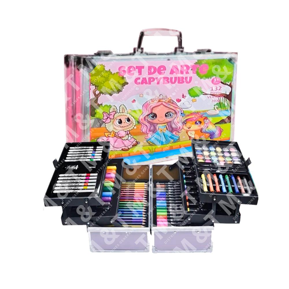 Set de Arte Capibara y Labubu 6 Niveles Aluminio