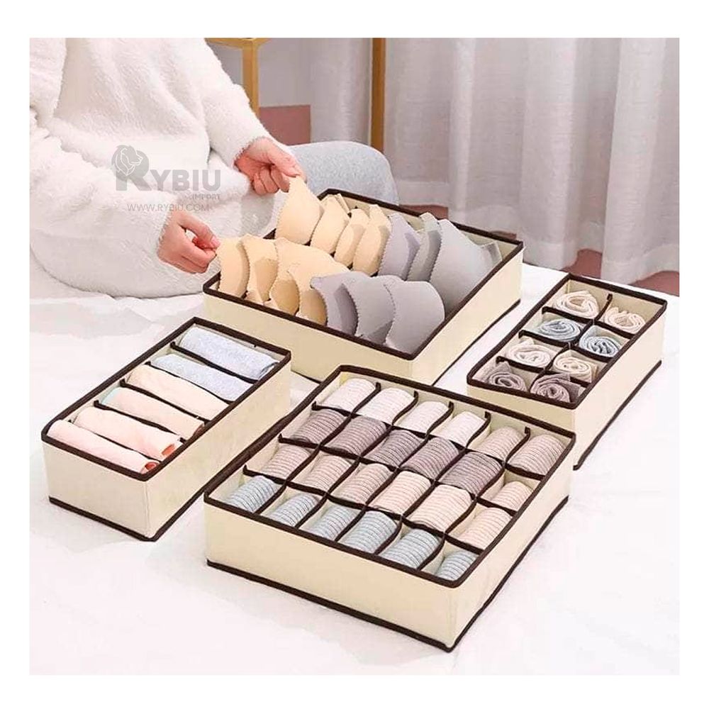 Set de Organizacion para Calcetines Beige Y+Papel de Regalo Set de Organizacion para Calcetines Beige Y+Papel de Regalo