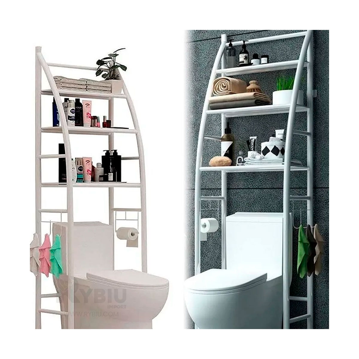 Repisa Sanitario Metal Blanca