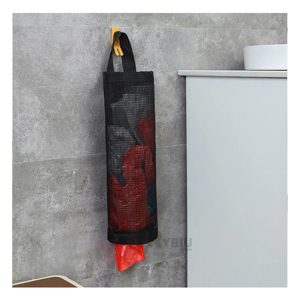 Dispensador Moderno de Bolsas Color Negro Y+Papel de Regalo