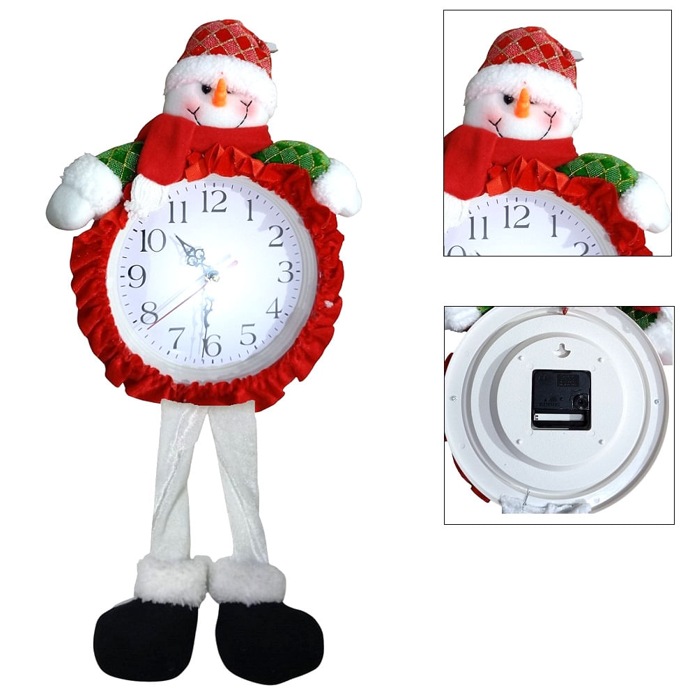 Reloj Navideno Papa Noel Santa Verde