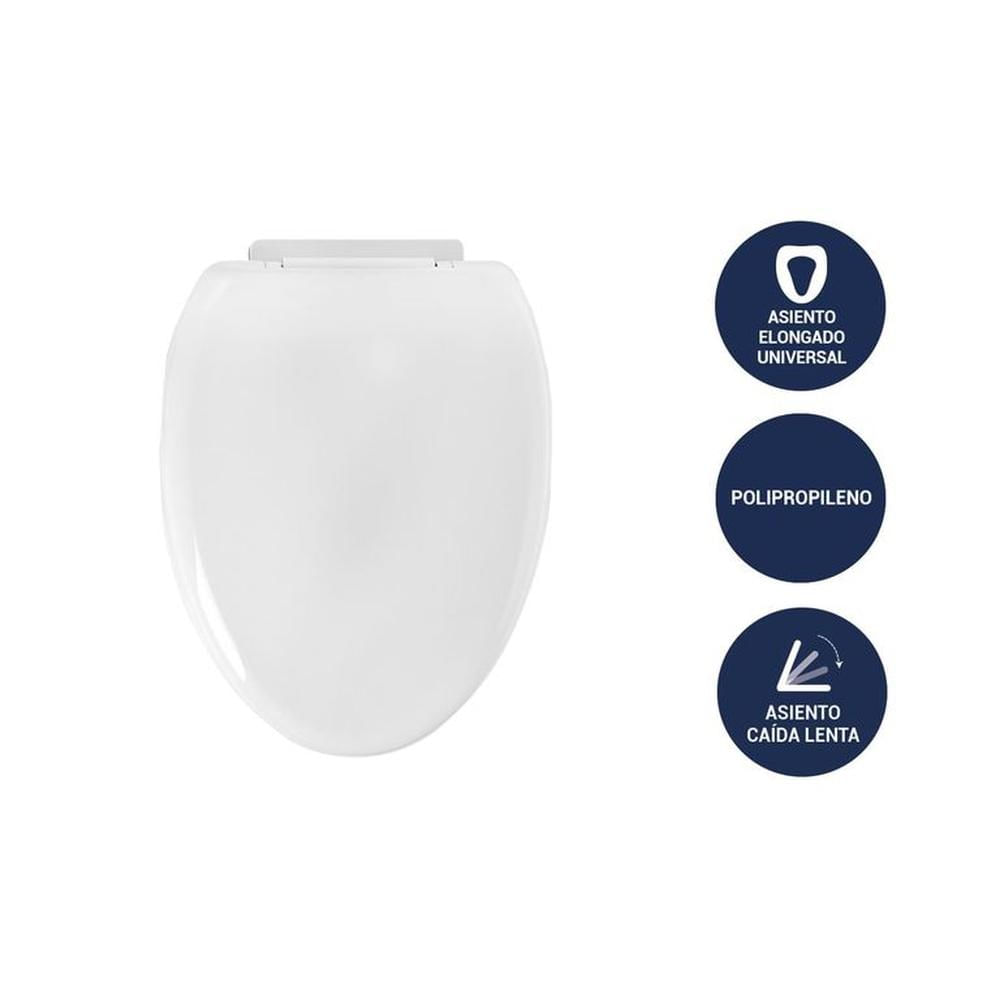 Asiento universal elongado blanco Vainsa Asiento universal elongado blanco Vainsa