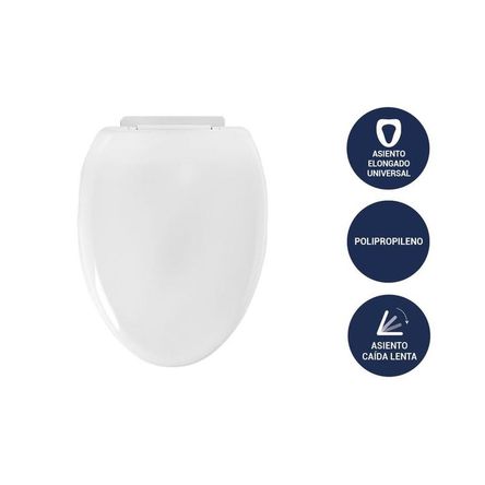 Asiento universal elongado blanco Vainsa Asiento universal elongado blanco Vainsa