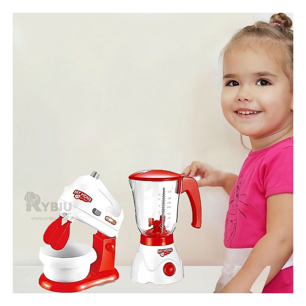 Juguete de Licuadora y Batidora 2 en 1 para Cocinar Rojo Juguete de Licuadora y Batidora 2 en 1 para Cocinar Rojo