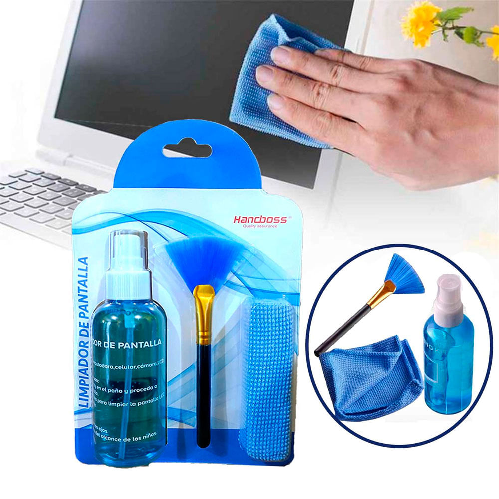 Kit Limpiador de Pantalla de Monitores TV Computadoras 23PE 3 en 1