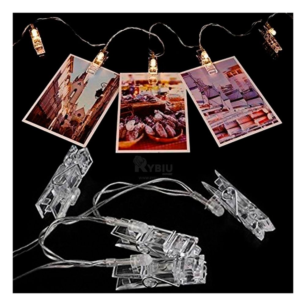 Luces de 3 Metros con 20 Clips de Fotos Y+Papel de Regalo Luces de 3 Metros con 20 Clips de Fotos Y+Papel de Regalo