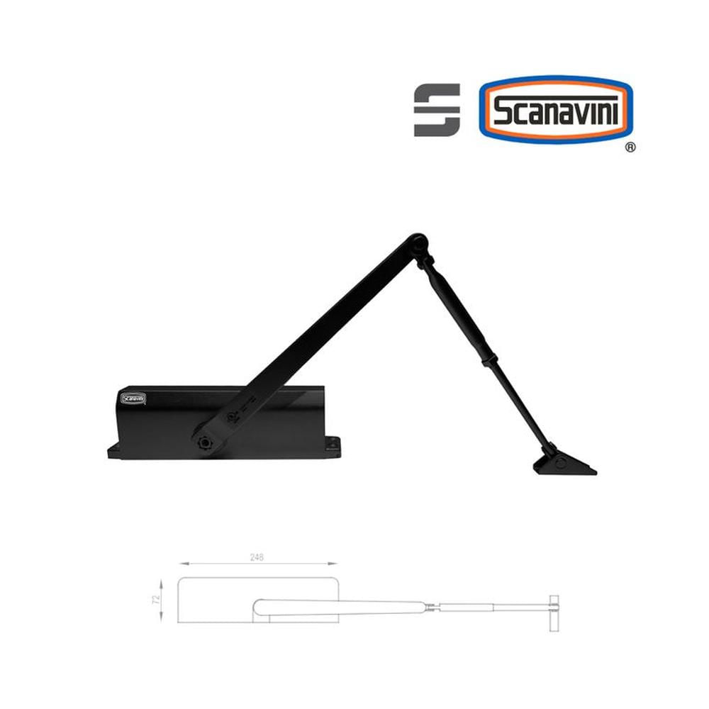 Brazo Hidráulico DT-514F-k negro Puertas de 15 a 85 kg Brazo Hidráulico DT-514F-k negro Puertas de 15 a 85 kg