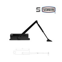 Brazo Hidráulico DT-514F-k negro Puertas de 15 a 85 kg