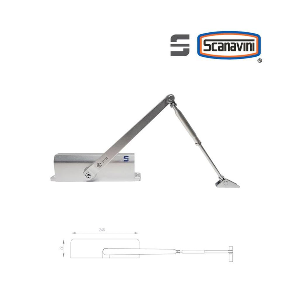 Brazo Hidráulico DT-536F Para puertas de 40 a 150 kg.