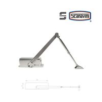 Brazo Hidráulico DT-63H Puertas 45 a 65 kg.Con retención a 90º.