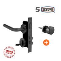 Cerradura de embutir principal 960L negro manilla IZQUIERDA