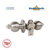 Cerradura de pomo acero inox ingreso son llave - llave