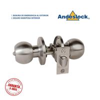 Cerradura de pomo acero inox Seguro interior-Ranura de emergencia exterior