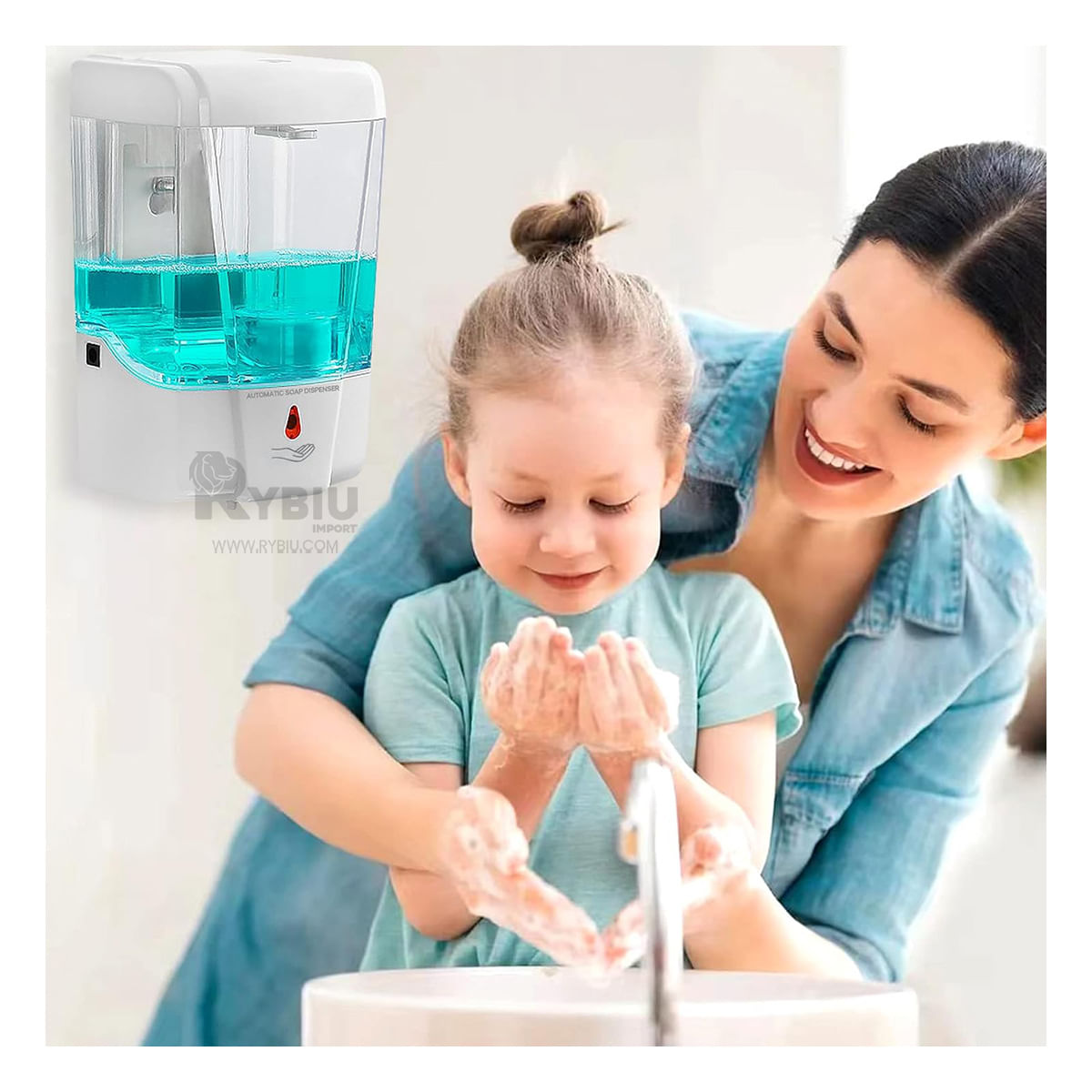 Dispensador Contiene Llave de Seguridad Blanco Y+Stickers