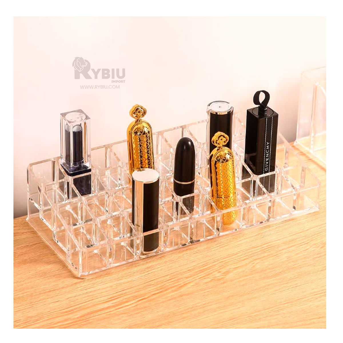 Organizador de Pintalabios Transparente Y+Papel de Regalo