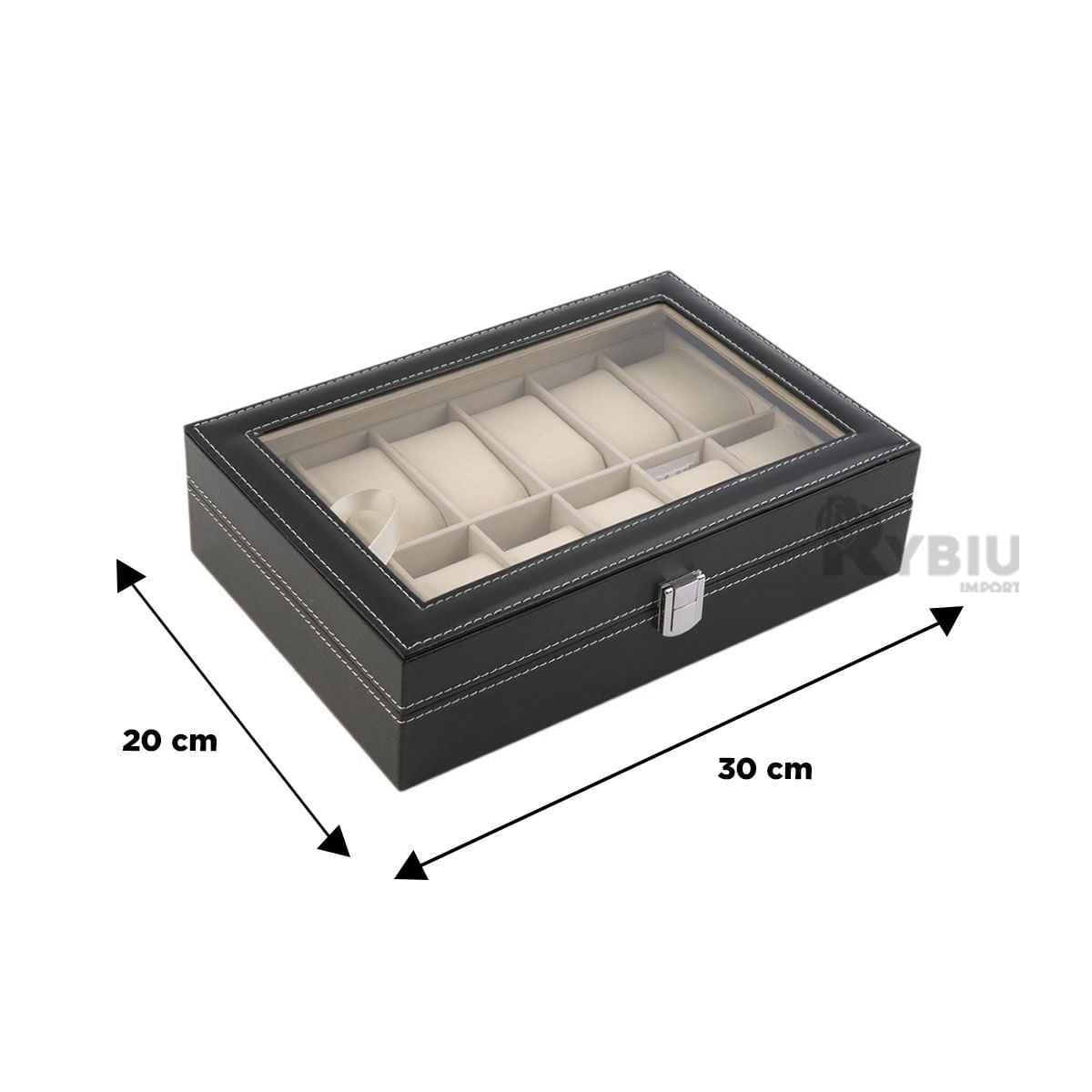 Caja de Lujo de Relojes de Cuero Sintetico
