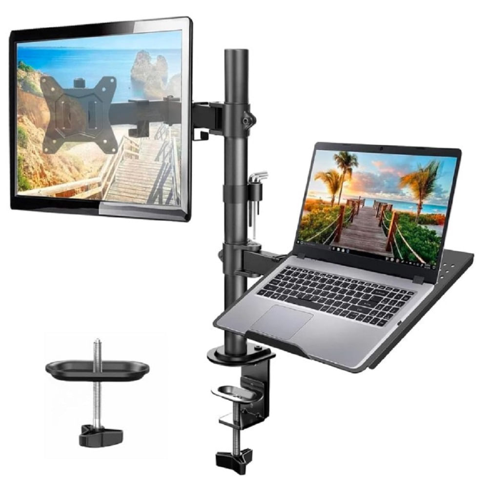 Rack Soporte 2 en 1 ZJ-para Monitor y Laptop 13-32 con Brazo