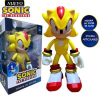 Muñeco Sonic The Hedgehog Articulable Súper Shadow Amarillo 9938