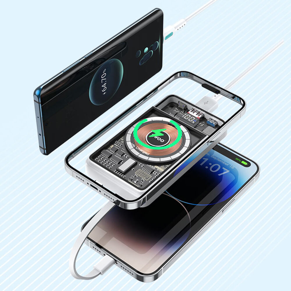 BANCO DE ENERGIA MAGNETICA CARGA INALANBRICA 10000MAH 20W BO-P49 BWOO