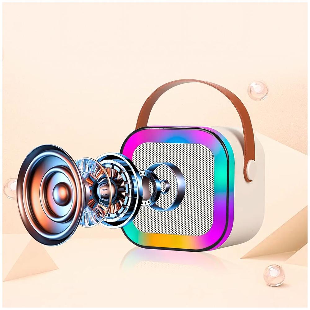 Parlante Bluetooth LED Inalámbrico Beige