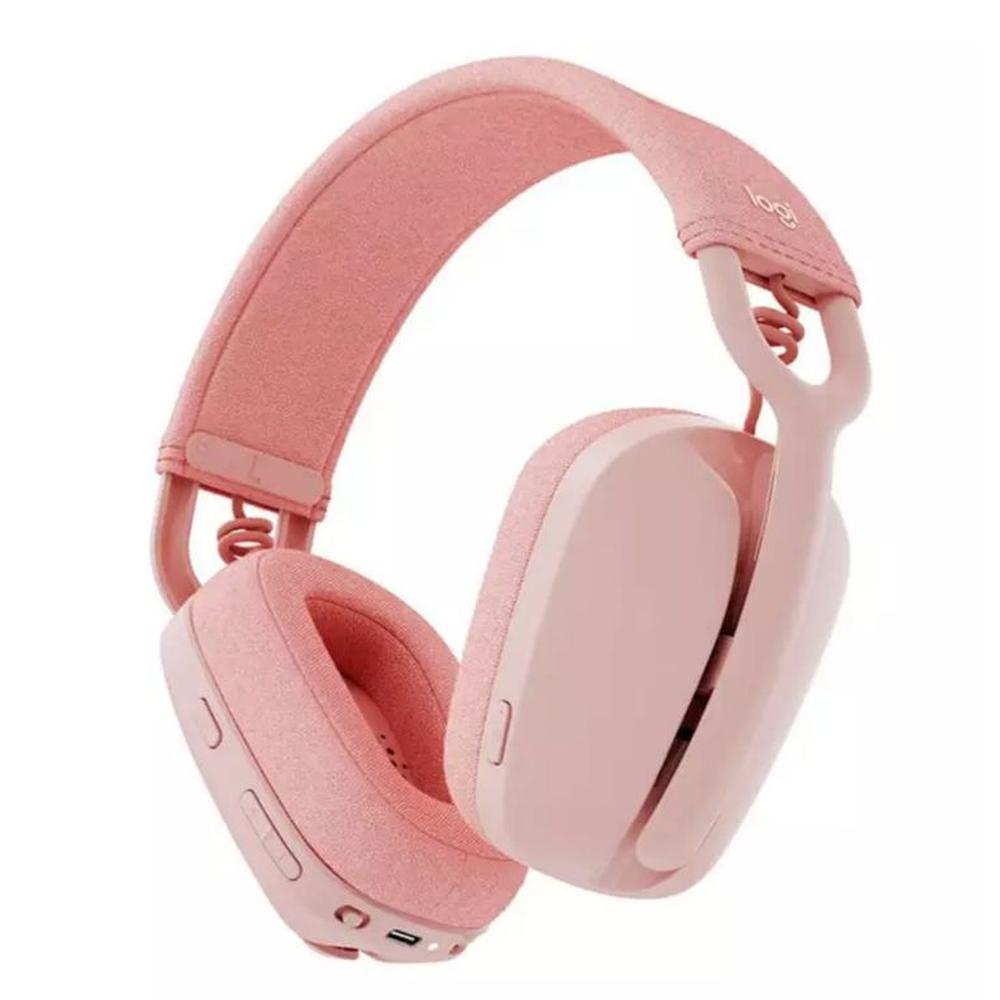 AUDÍFONO CON MICRÓFONO LOGITECH ZONE VIBE 100 BLUETOOTH ROSE