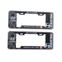 Porta Placa Modelo Europeo Hyundai Perú Universal Negro