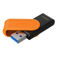 Memoria Flash USB Kingston DataTraveler Exodia S, 256GB, USB 3.2 Gen 1, Naranja