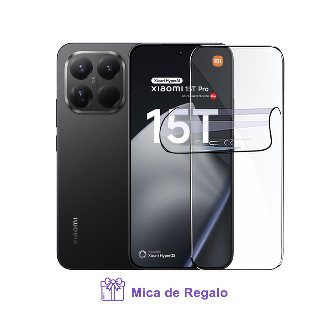Xiaomi 15T Pro 12Gb Ram Negro 1Tb con Mica Hidrogel