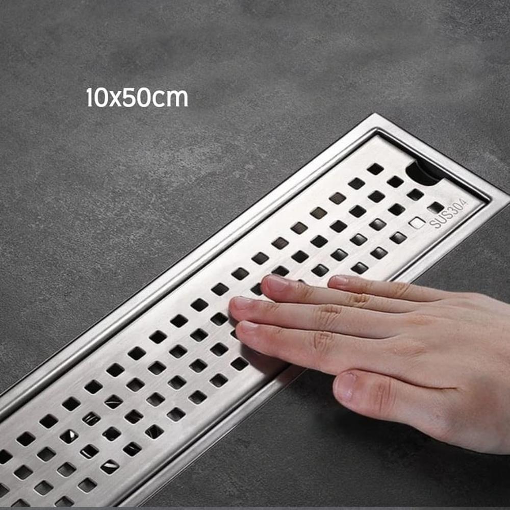 Sumidero Drenaje lineal 10x50cm de acero inoxidable 304