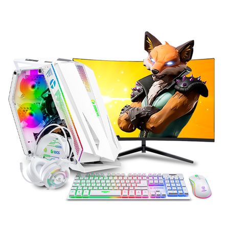 COMPUTADORA GAMER DRACO RGB RYZEN 5 5500 32GB 500GB 24 CURVO RTX3050 6GB MI PC LISTA MIPCLISTA