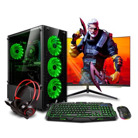 COMPUTADORA GAMER STORM GREEN PLUS RYZEN 7 5700G 32GB 500GB 24 RTX5060 8GB MI PC LISTA MIPCLISTA