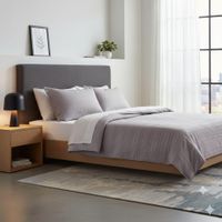 Cubrecama Algodón 220 hilos Lila  con Funda Sham 2plz Free Home Premium
