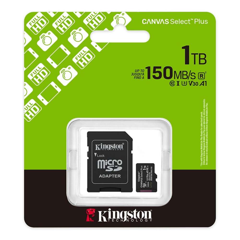 Tarjeta de Memoria Kingston 1TB MicroSD Canvas Select Plus