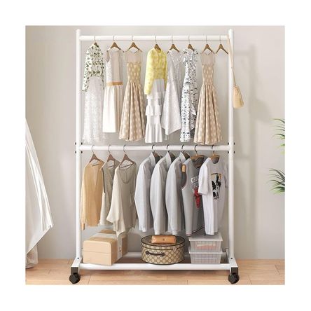Ropero Armario Closet Perchero Organizador Ropa 2 niveles YG65 Blanco Ropero Armario Closet Perchero Organizador Ropa 2 niveles YG65 Blanco
