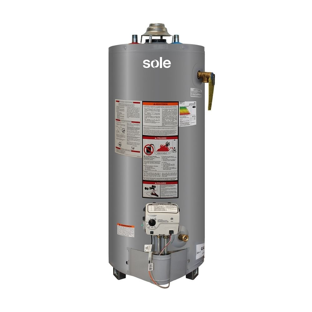 Termotanque a Gas Sole GLP Acumulación Tipo B 280L Plata