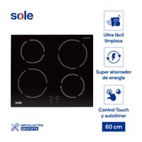 Cocina Encimera Sole SOLCO072 Inducción Electrica 60cm